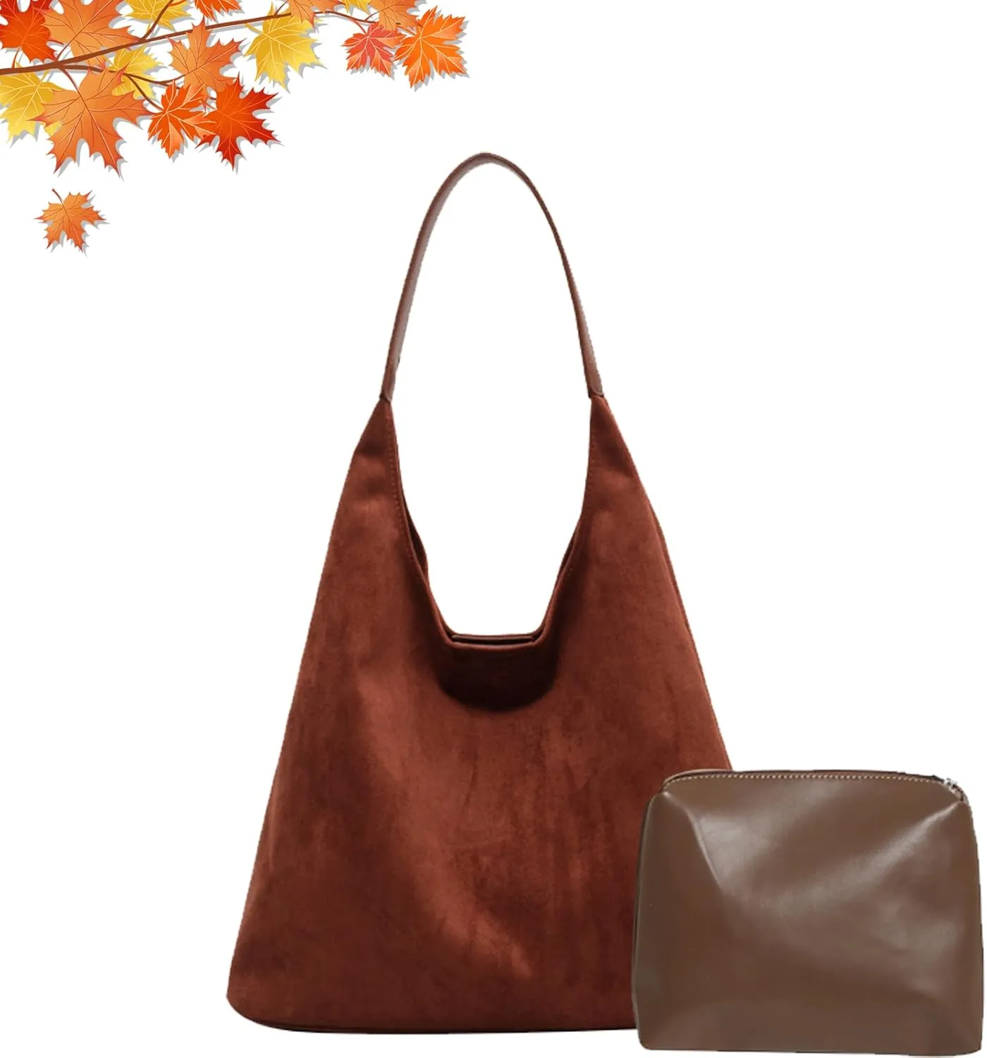 Modavo Suede Tote Bag for Women, Modavo Suede Bag, Suede Shoulder Bag Women's Suede Purse Vintage Top Handle Bag