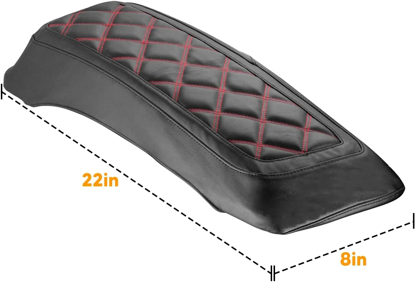 Mofun Saddlebag Lid Covers Microfiber Leather Bags & Cover Compatible with Harley Touring Street Road Electra Glide Road King 1993-2013 Red Square
