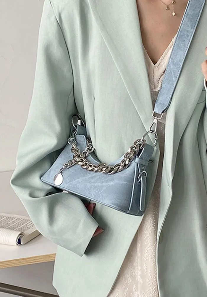 Molodo Hobo Bags for Women Retro Denim Shoulder Bags Casual Chain Crossbody Bag Purses for Work Travel