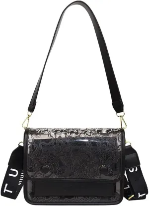 Molodo Purse for Women Small Square Transparent Crossbody Bag Lightweight PU Leather Shoulder Bags