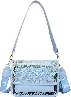 Molodo Purse for Women Small Square Transparent Crossbody Bag Lightweight PU Leather Shoulder Bags