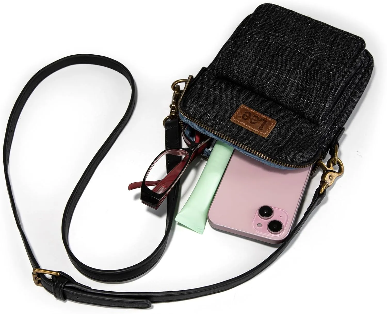 Montana West x Lee Crossbody Bags for Women Small Denim Trendy Purses Travel Shoulder Handbags with Adjustable Strap