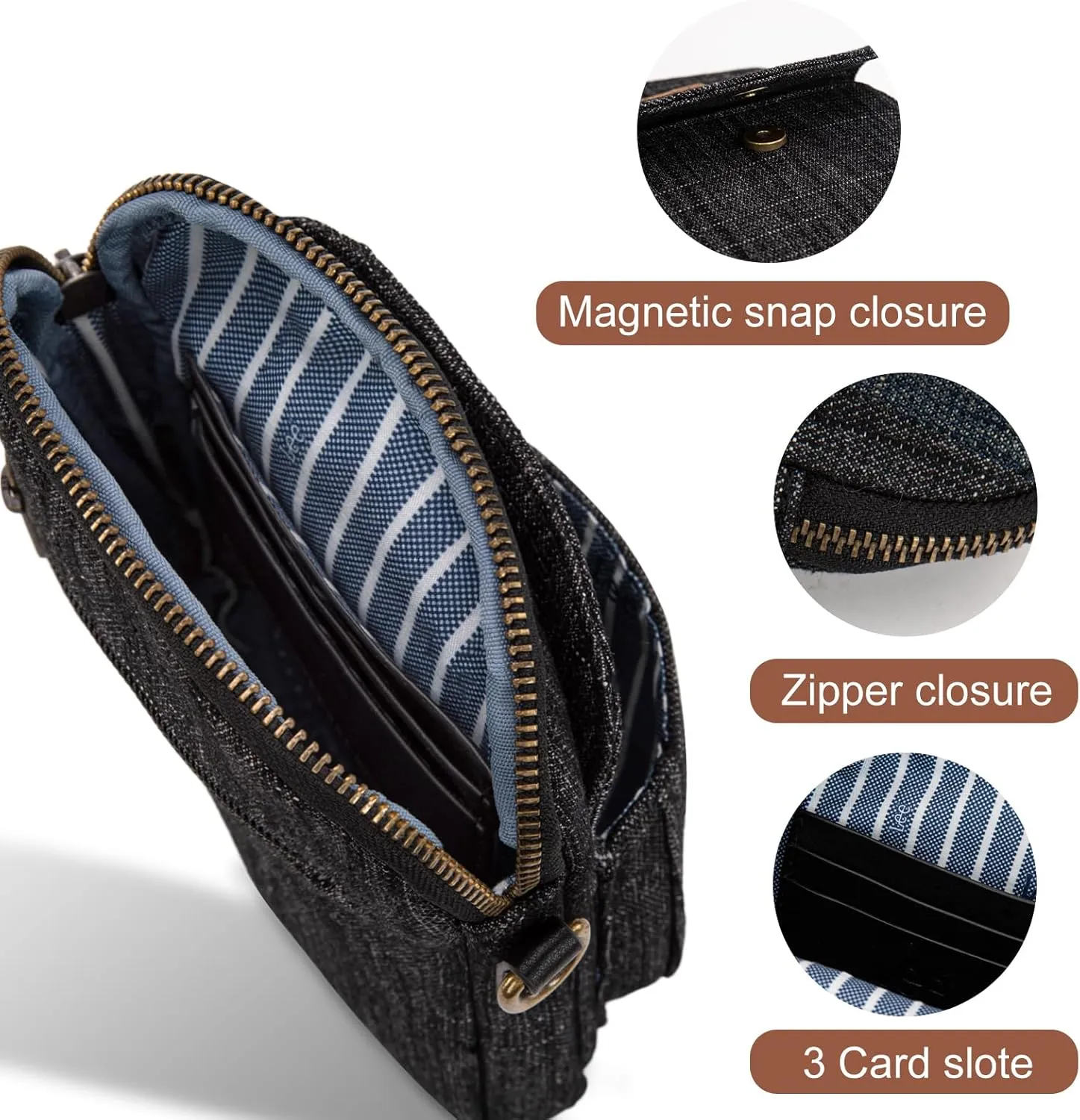 Montana West x Lee Crossbody Bags for Women Small Denim Trendy Purses Travel Shoulder Handbags with Adjustable Strap