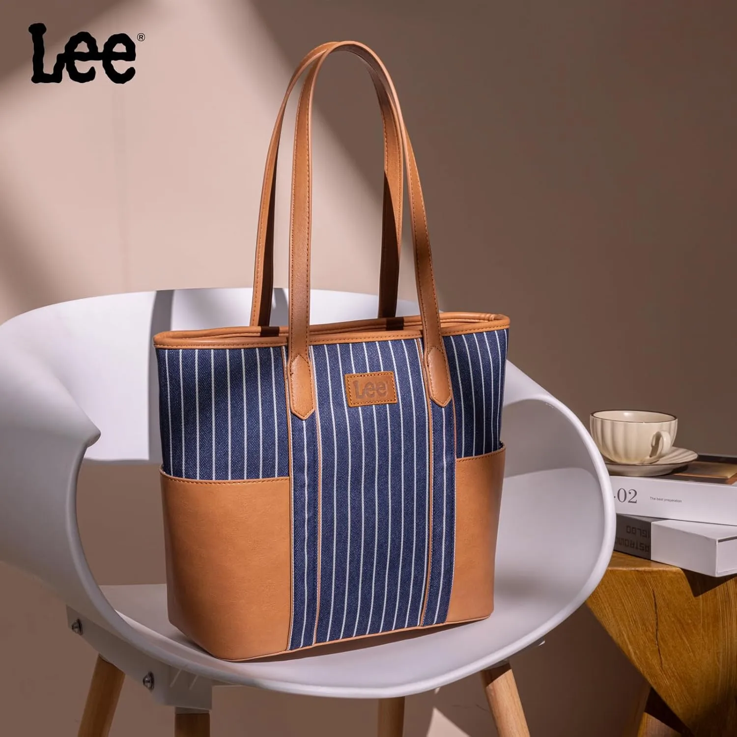 Montana West x Lee Shoulder Tote Bag for Women, Medium Top Handle Handbag Work Travel Hobo Purse