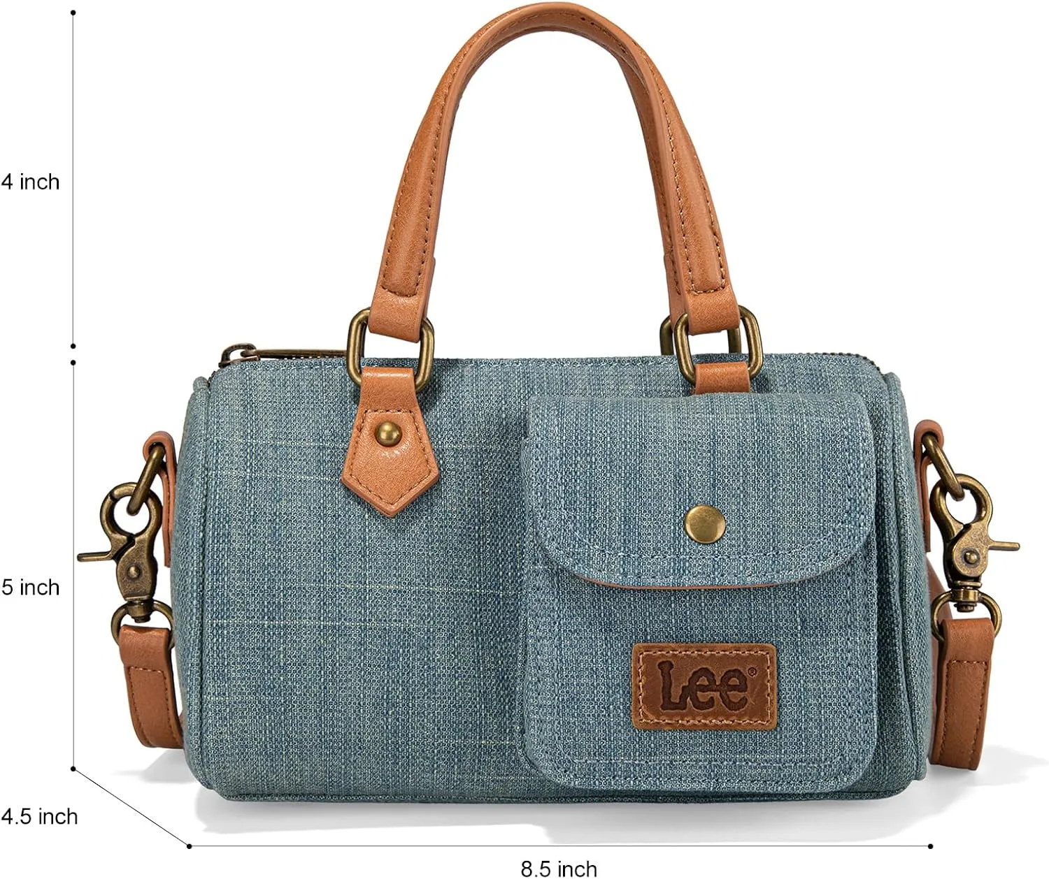 Montana West x Lee Top Handle Satchel Bags for Women Denim Designer Purses and Handbags Fashion Crossbody Bag