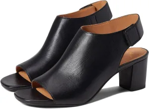 MOOMMO Women Chunky Block Heel Booties Sandals Open Square Toe Cutout Ankle Boots Backless 2" Stacked Mid Heels Matte Sandal Bootie Dress Peep Toe Heeled Sandals Hook & Loop Vintage Comfort 4-11 M US