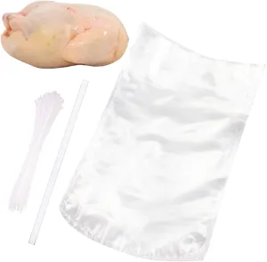 Morepack Poultry Shrink Bags,100 Pcs 13x18 Chicken Bags Heat Shrink Poultry Bag for Freezer