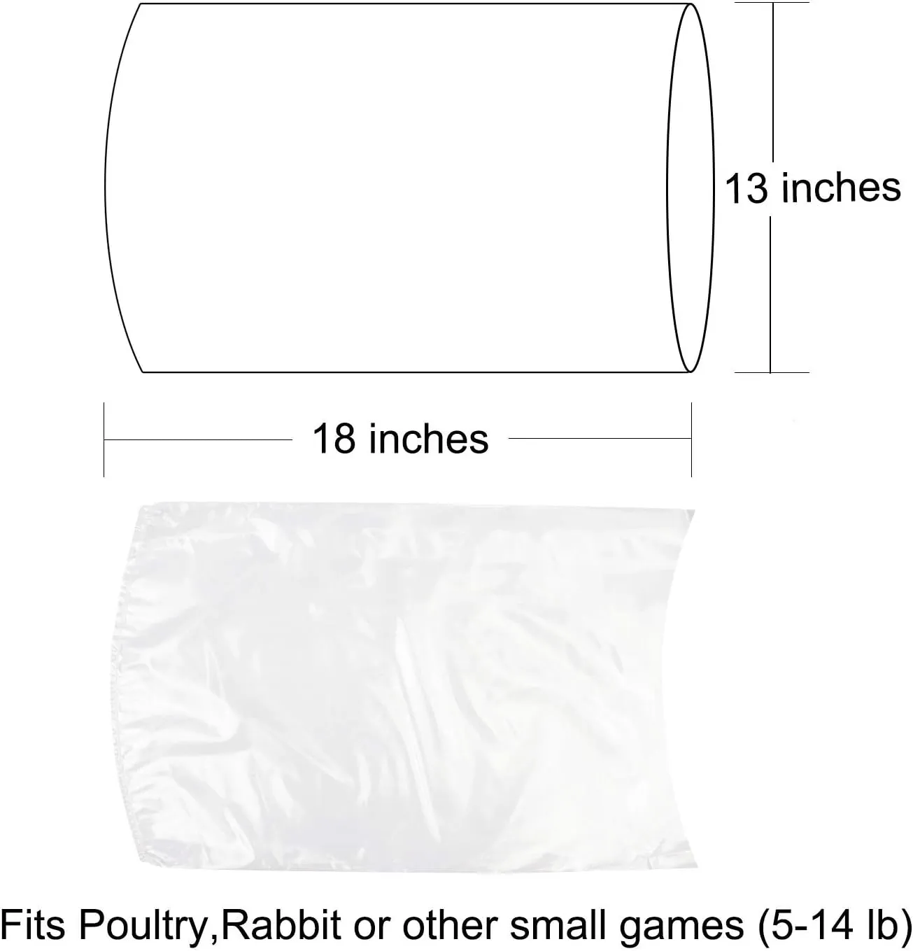 Morepack Poultry Shrink Bags,100 Pcs 13x18 Chicken Bags Heat Shrink Poultry Bag for Freezer