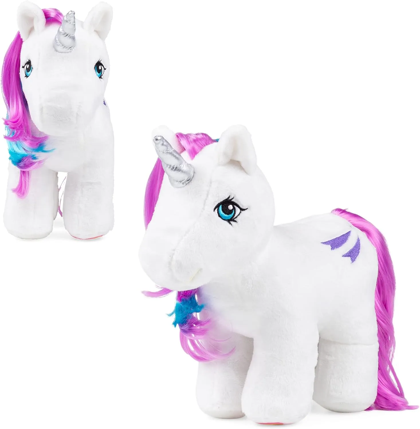 My Little Pony Unicorn and Pegasus Plush - Glory - Collector Plushie, Retro Stuffed Toy Animal, Kid, Toddler, Girl, boy, Mom, Birthday, Ages 3 