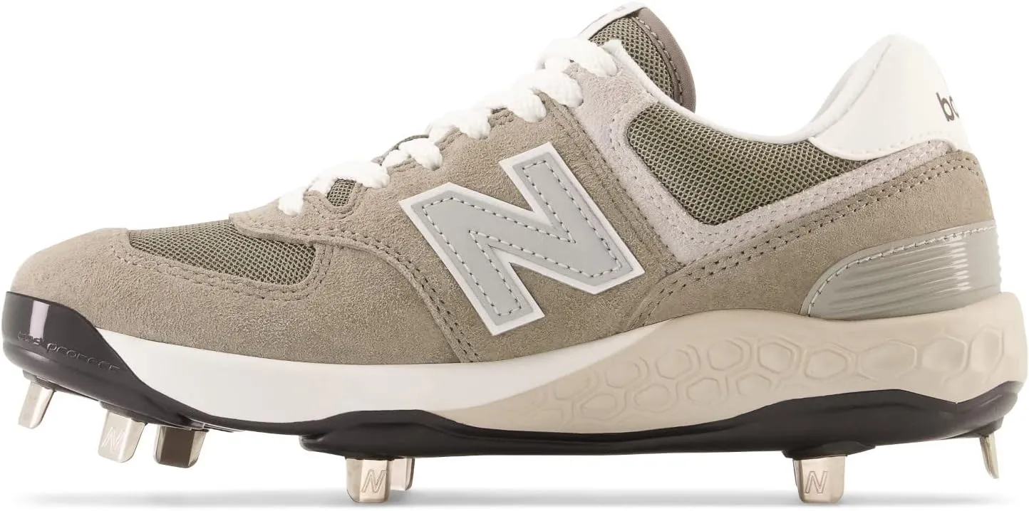 New Balance Women's Fresh Foam 574 Low Metal Softball Cleat Grey Medium