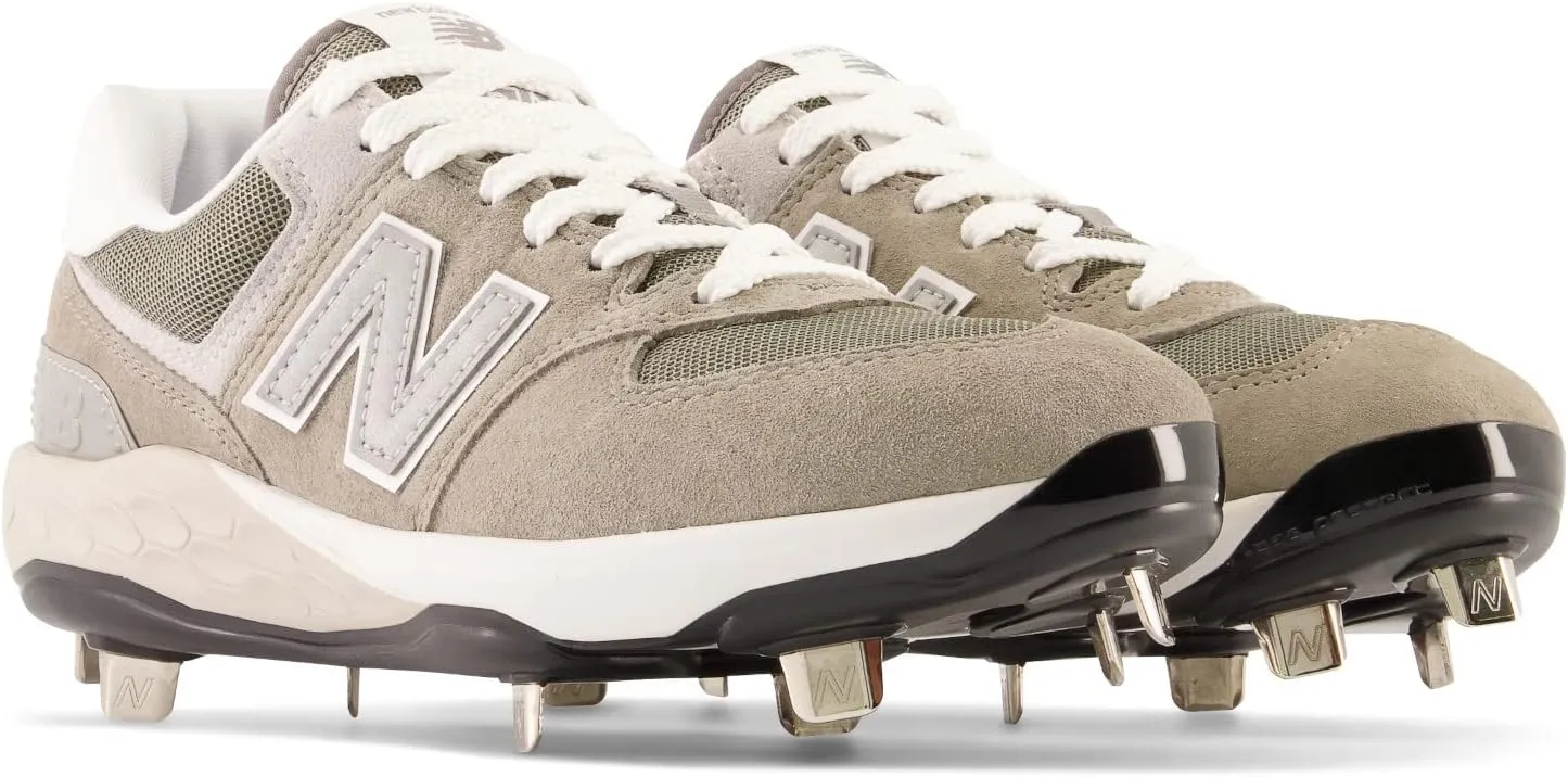New Balance Women's Fresh Foam 574 Low Metal Softball Cleat Grey Medium