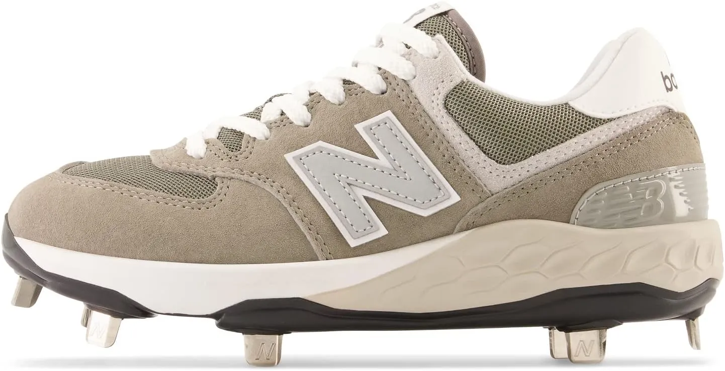 New Balance Women's Fresh Foam 574 Low Metal Softball Cleat Grey Medium