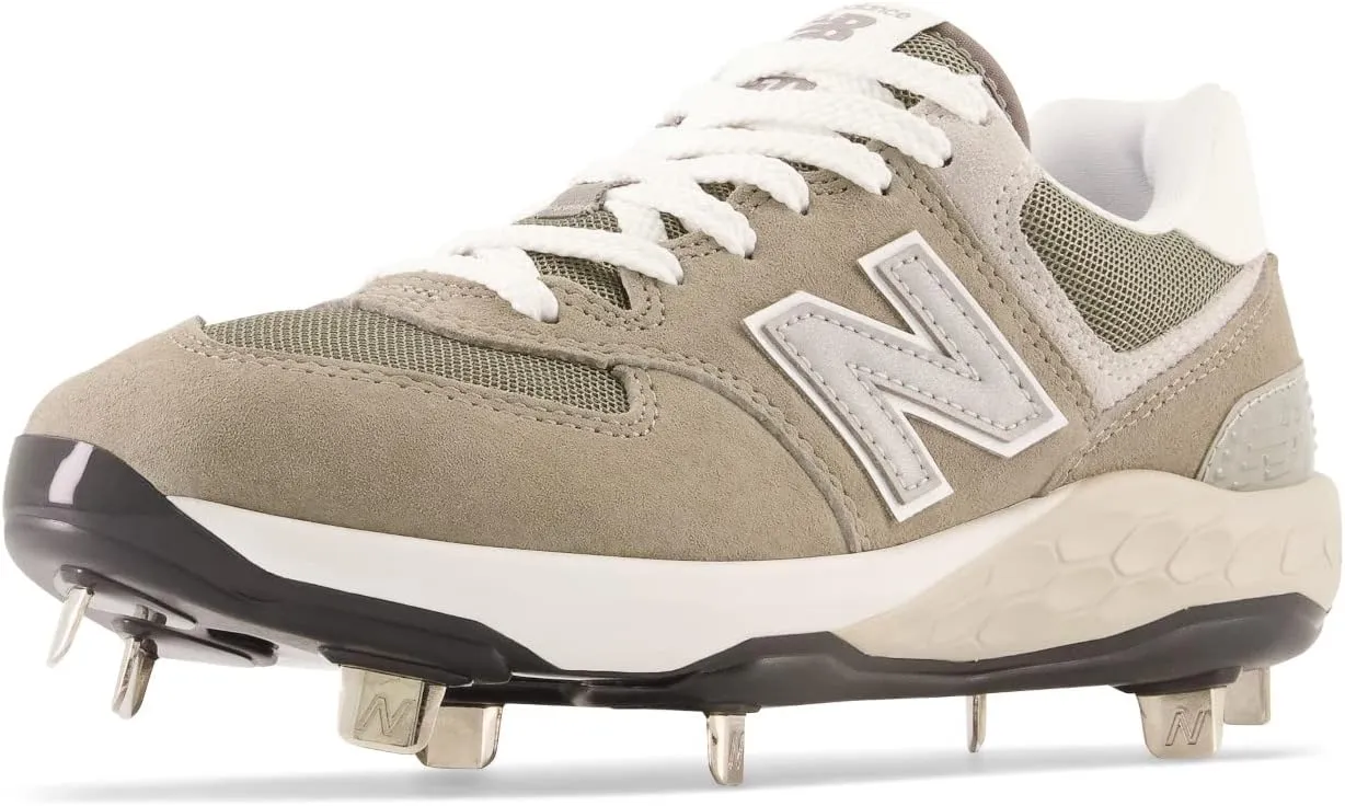 New Balance Women's Fresh Foam 574 Low Metal Softball Cleat Grey Medium