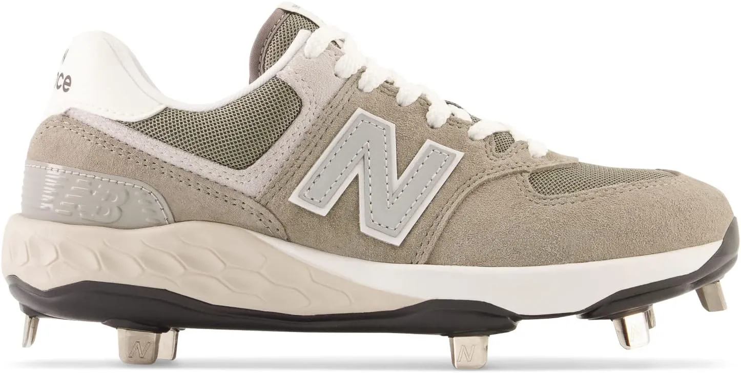 New Balance Women's Fresh Foam 574 Low Metal Softball Cleat Grey Medium