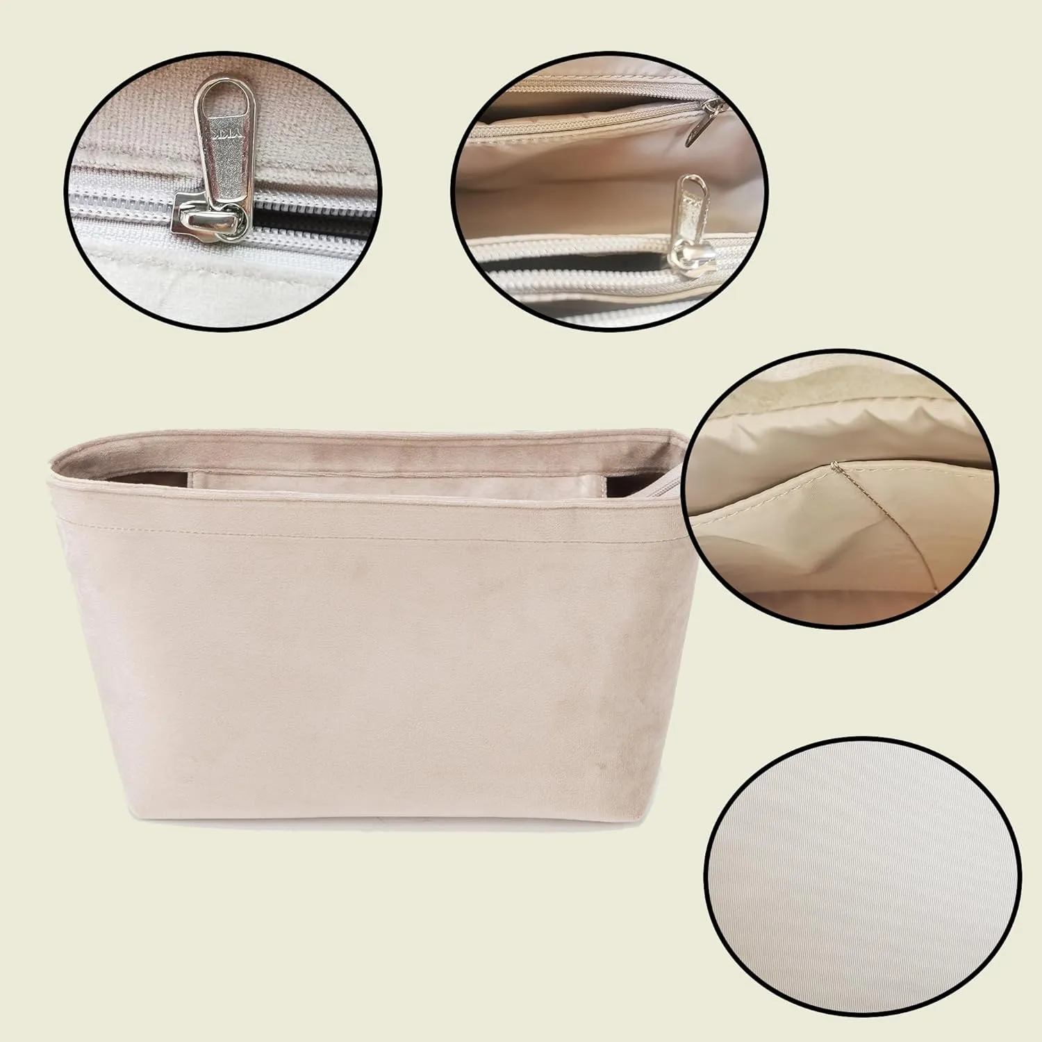 New Material Purse Organizer Insert women's Handbag Organizers Bag Organizer Shaper Insert Bag In Bag for longchamp (s/19.5 * 13 * 16cm)