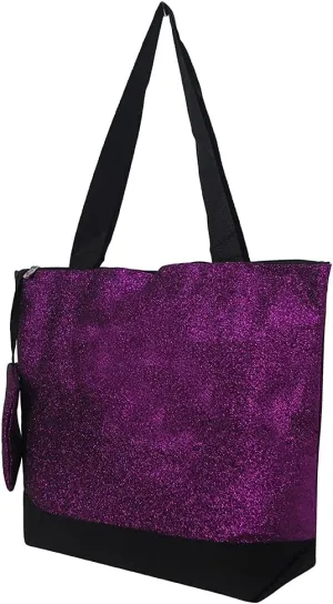 NGIL Medium Top Zipper Closure Canvas Tote Bag with Attached Matching Coin Purse For Moms and Nurses
