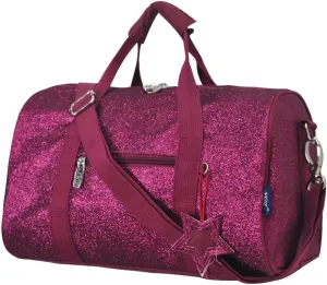 NGIL Mini Super Star Duffle Bag for Dance, Sports, Ballet, Tumbling, and Gymnastic – Glitter Cheer with Shoulder Strap and Pockets (Glitter-Hot Pink, Small)