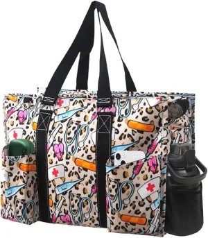 NGIL Zip-Top Tote Bag with Exterior Pockets for Working Women, Teachers, Nurses, and Moms, Design in USA