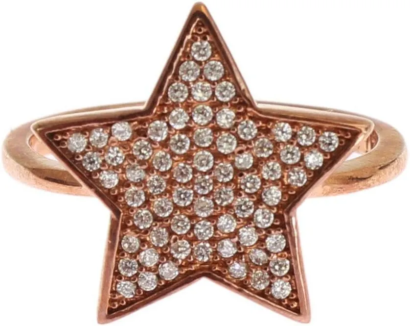 Nialaya Womens Clear CZ Star 925 Silver Ring