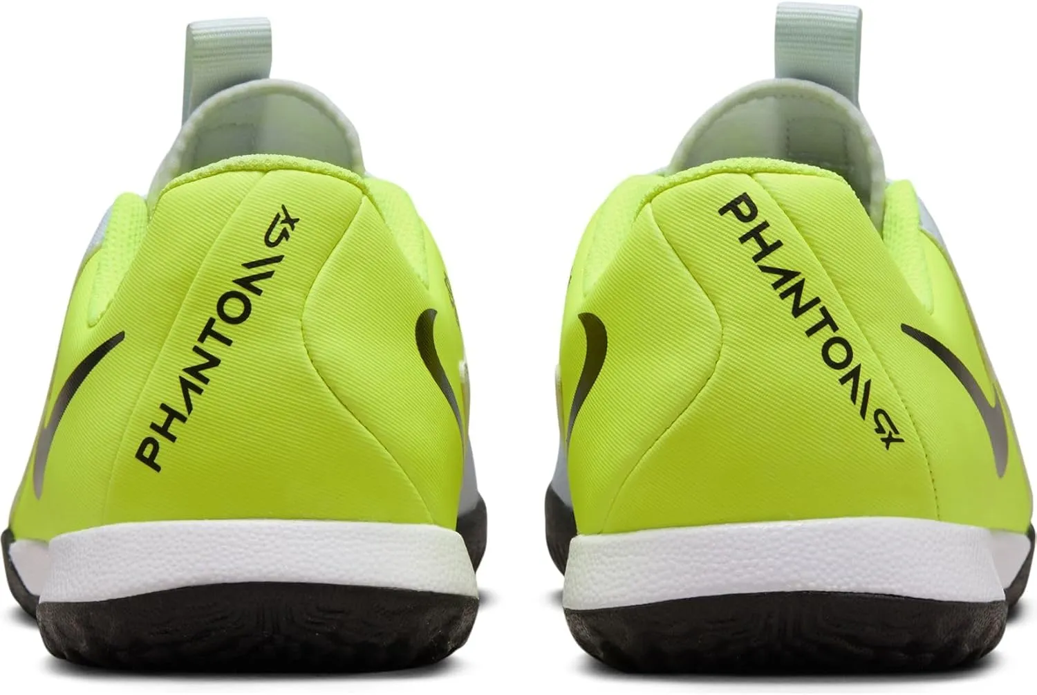 Nike Jr. Phantom GX 2 Academy Little/Big Kids' IC Soccer Shoes (FJ2609-003, Metallic Silver/Volt/Black)