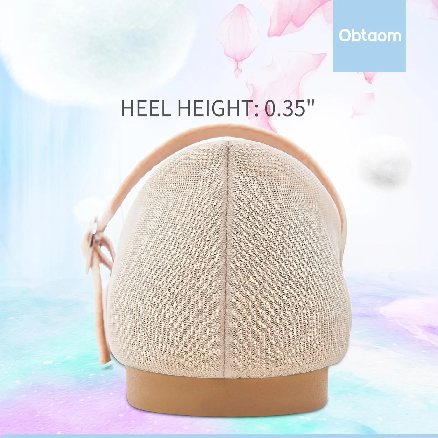 Obtaom Mary Jane Flat Shoes Round Toe Ballet Flats for Women Dressy Fabric Business Flats Comfortable Classic Strap Flats for Office