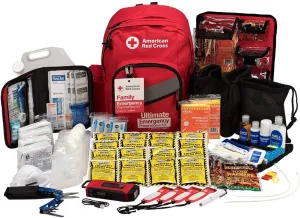 Officially Licensed Product |3-Day Emergency Preparedness Deluxe Backpack | 72 Hour Survival Supplies for 4 People | Water, Phone Charger, Blanket, Food
