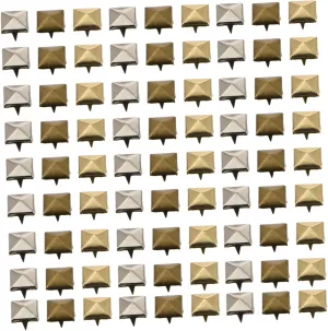OHPHCALL DIY Craft Leather Shoes Rivets 300pcs Four-jaw Square Rivets Bag Metal Nailheads for Hole Shoes DIY Accessories