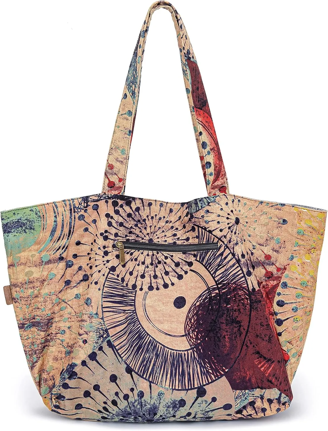 OPQRSTU Women Hippie Tote Hand Bag Large Capacity Bohemian Bag Portable Tourist Shoulder Bags