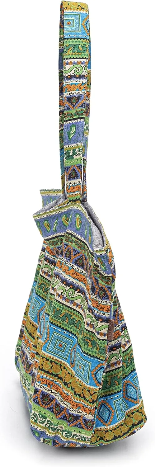 OPQRSTU Women Hippie Tote Hand Bag Large Capacity Bohemian Bag Portable Tourist Shoulder Bags