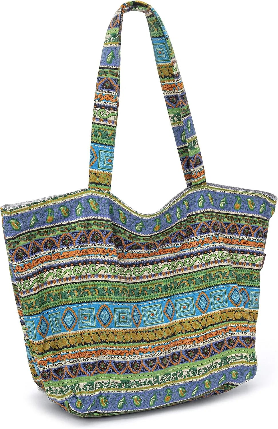 OPQRSTU Women Hippie Tote Hand Bag Large Capacity Bohemian Bag Portable Tourist Shoulder Bags