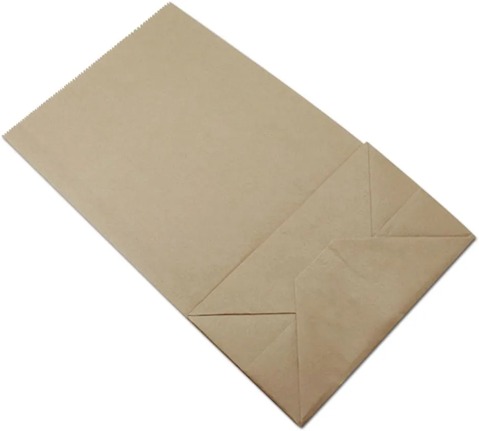 PABCK Flat Bottom Brown Kraft Paper Wax Bags for Home Kitchen Food Storage Containers Sets Take Out Lunch Dinner Bread Sandwich Snack Packaging Bag Craft Organizer 50 Pcs 5.9x3.5x10.6 inch (15x9x27cm)