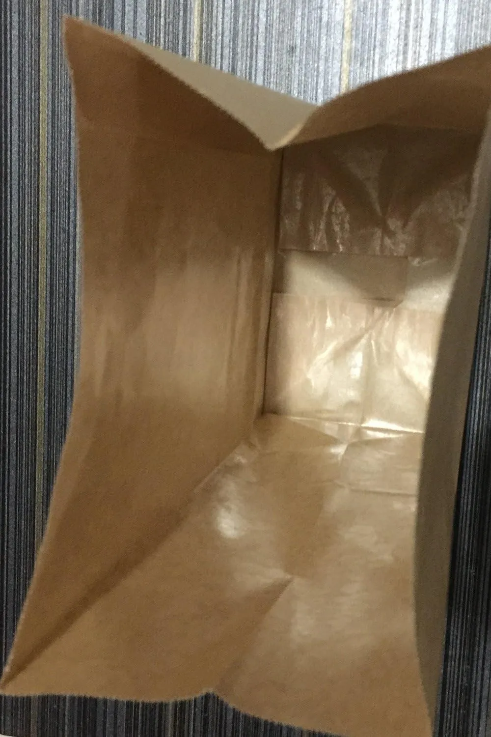 PABCK Flat Bottom Brown Kraft Paper Wax Bags for Home Kitchen Food Storage Containers Sets Take Out Lunch Dinner Bread Sandwich Snack Packaging Bag Craft Organizer 50 Pcs 5.9x3.5x10.6 inch (15x9x27cm)