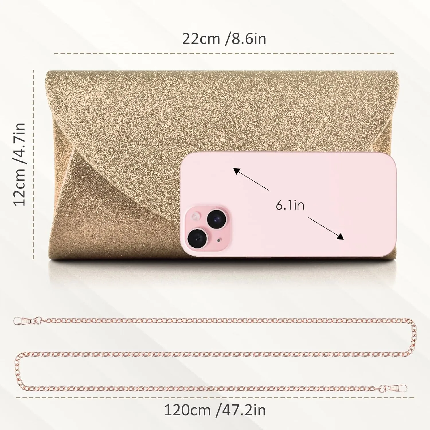 PACETAP Clutch Purses for Women, Handbags with Chain for Women Formal, Evening Bag for Wedding Party Cocktail Prom Dinner