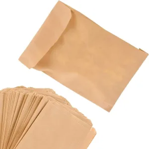 Paper Sandwich Bags Kraft Brown 200 Pack - Biodegradable and Compostable Food Grade Paper Bags - Unbleached Natural Kraft Paper Stock Bags for Bakery Cookies, Treats, Snacks, Sandwiches