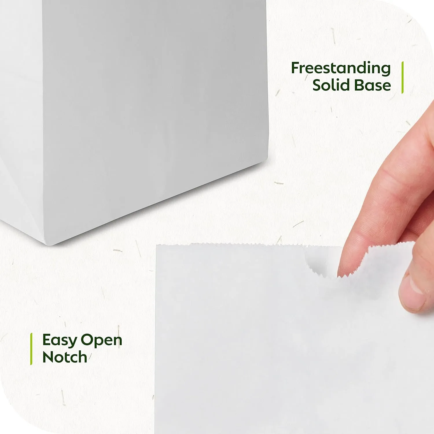 Paper Sandwich Bags, Paper Grocery Bags, Durable White Paper Bags, 4 Lb Capacity, White, Pack Of 500 Bags