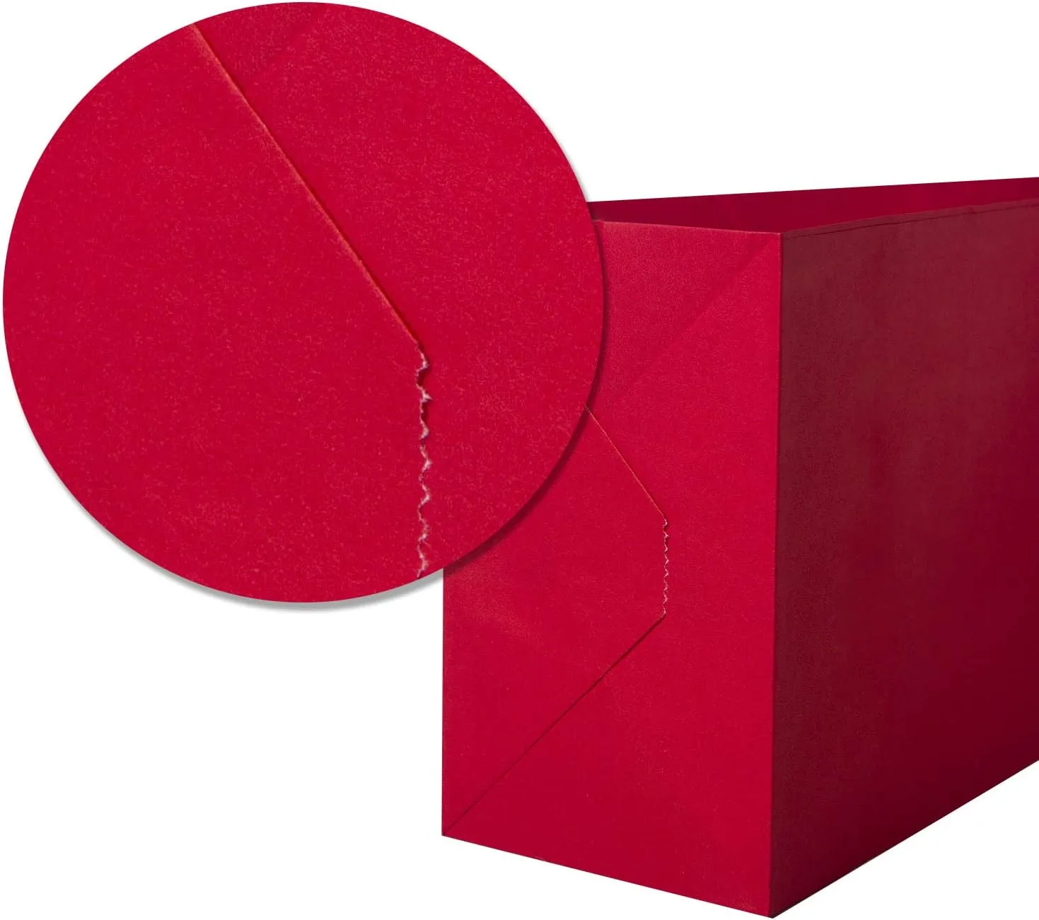 Party Favor Bags - 50 Pack Kraft Paper Goodie Gift Lunch Bags - Treat Bags and Party Supplies for Theme Party, Kids Birthday, July 4th, Christmas, CNY - 5"x3"x9" (Red)