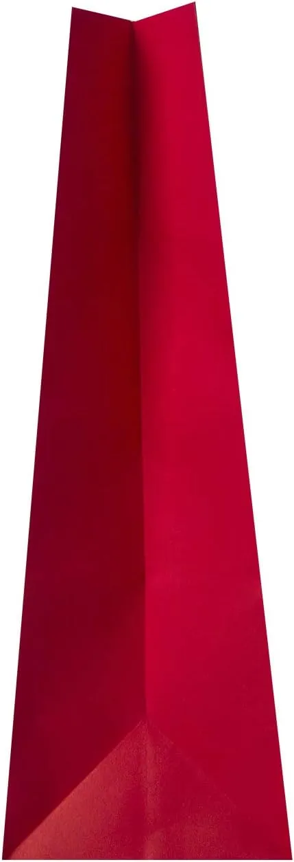 Party Favor Bags - 50 Pack Kraft Paper Goodie Gift Lunch Bags - Treat Bags and Party Supplies for Theme Party, Kids Birthday, July 4th, Christmas, CNY - 5"x3"x9" (Red)