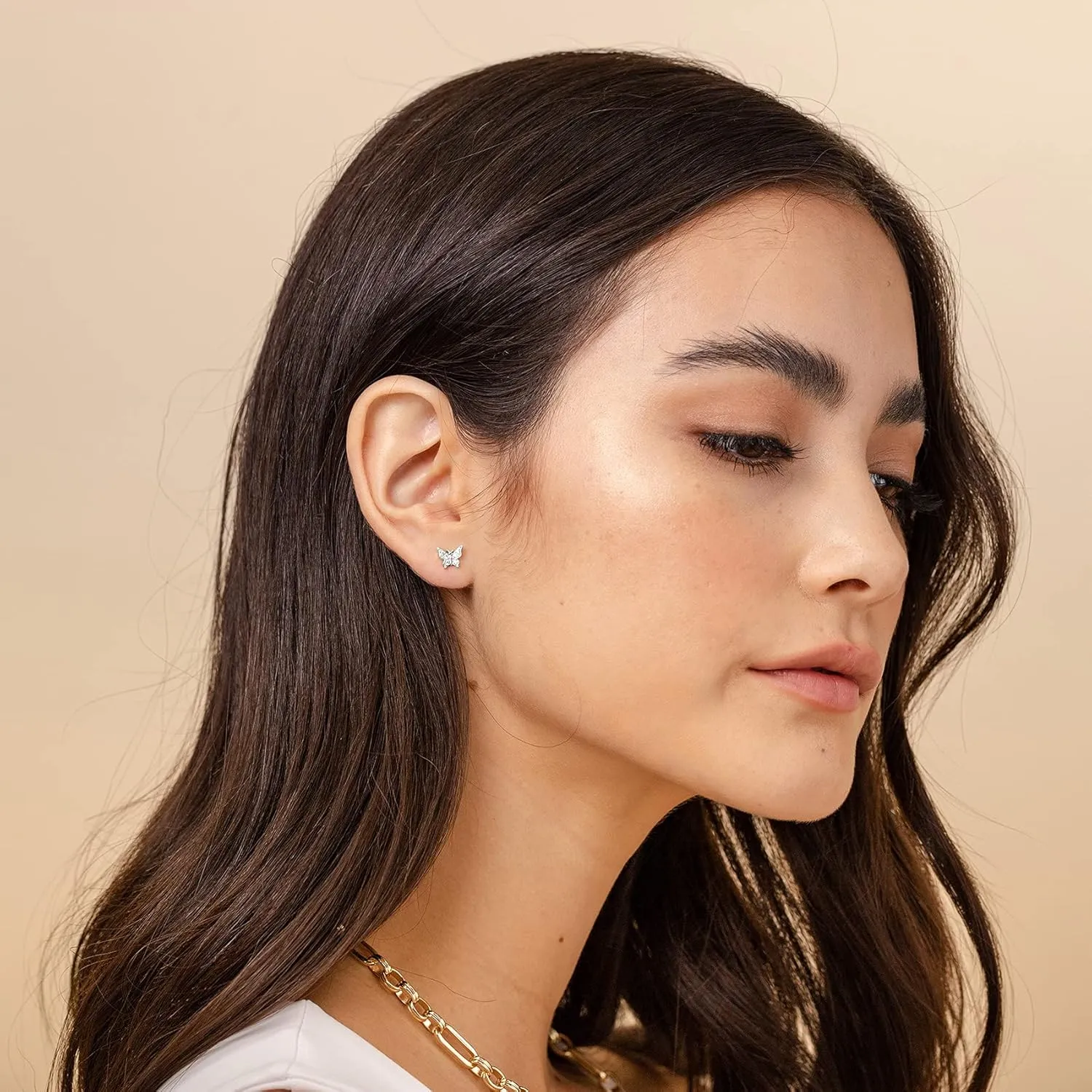 PAVOI 14K Gold Plated Sterling Silver Celestial Lightning Bolt, Moon and Star Earrings | Dainty Earrings for Women