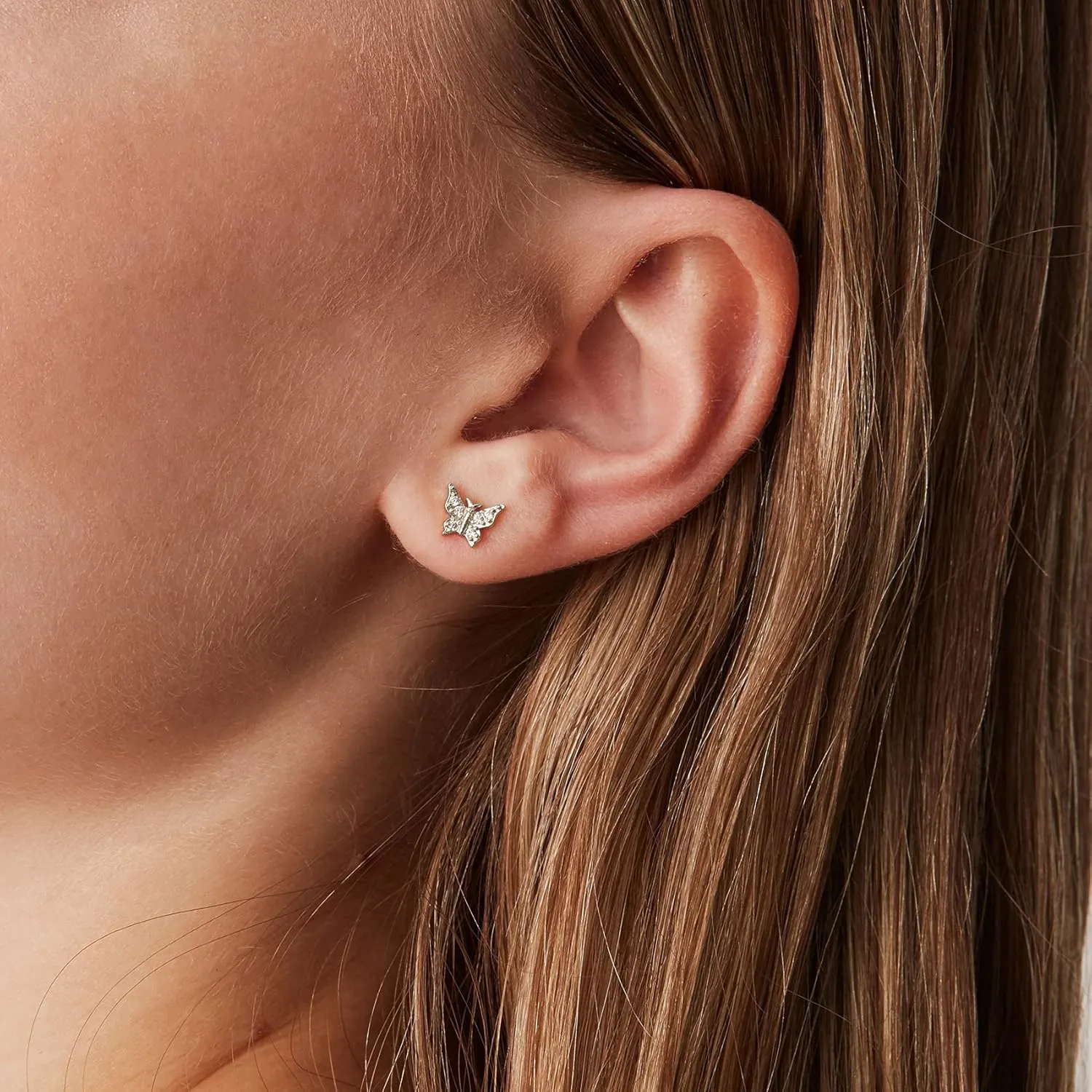 PAVOI 14K Gold Plated Sterling Silver Celestial Lightning Bolt, Moon and Star Earrings | Dainty Earrings for Women