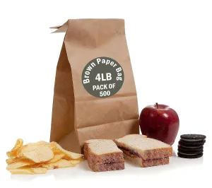 Perfect Stix 4lb Brown Paper Lunch Bags - Pack of 500CT