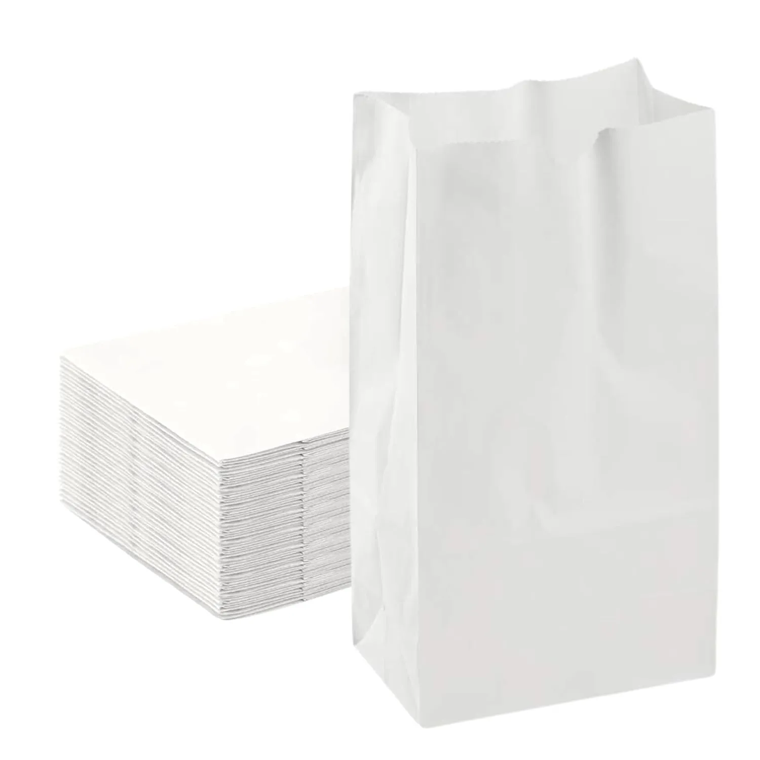 Perfect Stix 4lb Kraft Paper Bags - Pack of 50 Count (Kraft Bags 4lb-50CT) in White