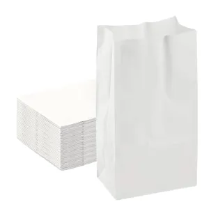 Perfect Stix 4lb Kraft Paper Bags - Pack of 50 Count (Kraft Bags 4lb-50CT) in White