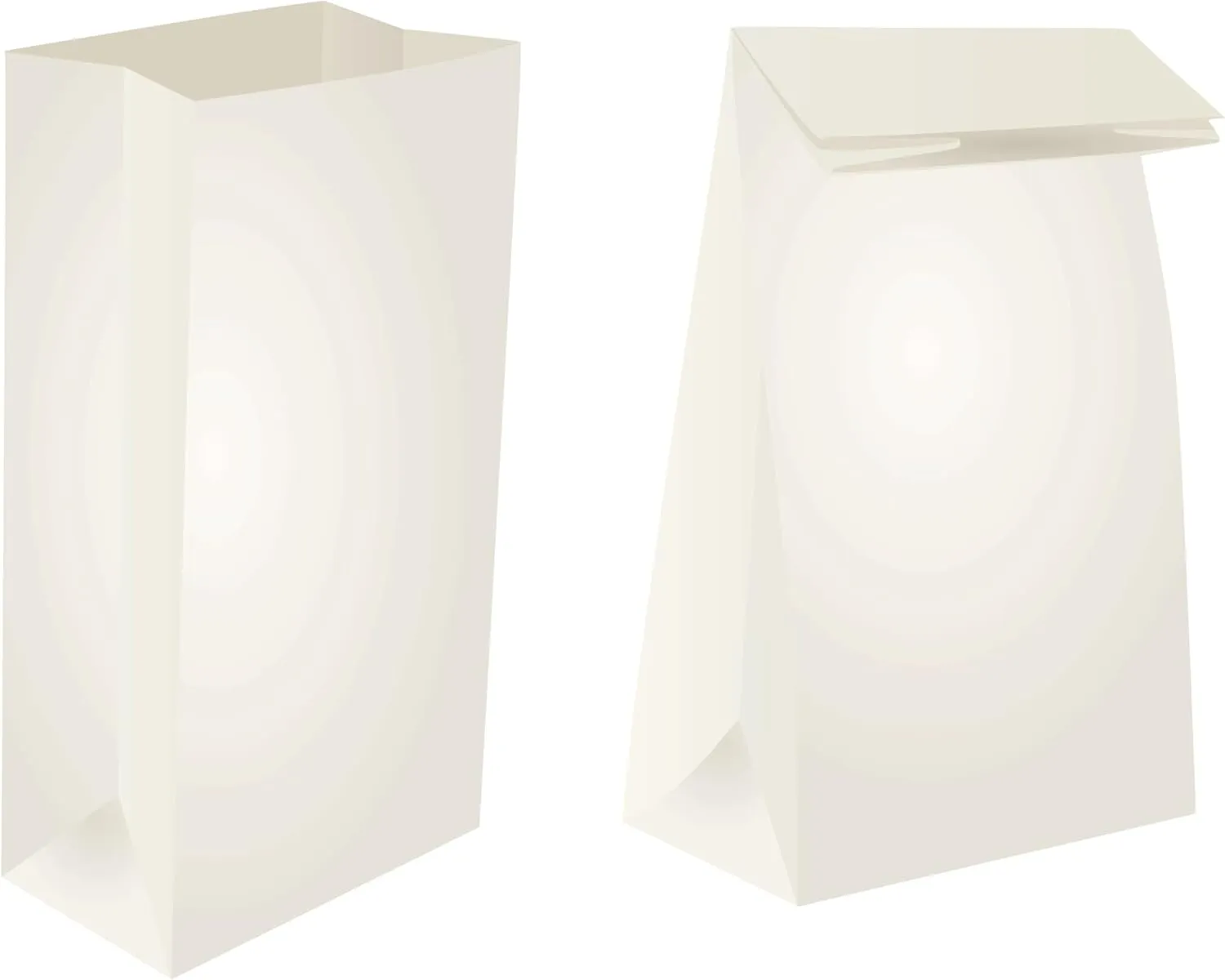 Perfect Stix 4lb Kraft White Paper Bags - Pack of 125ct (Kraft White Bag 4-125)