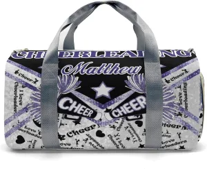 Personalized Name Sports Duffel Bags Cheerleaders Bling Glitter Print Gymnastics Travel Perform Training Casual Bag