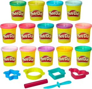 Play-Doh Sparkle and Bright 14 Pack, Non-Toxic Modeling Compound, 3-Oz Cans, Back to School Classroom Supplies, Preschool Toys, Ages 3  (Amazon Exclusive)