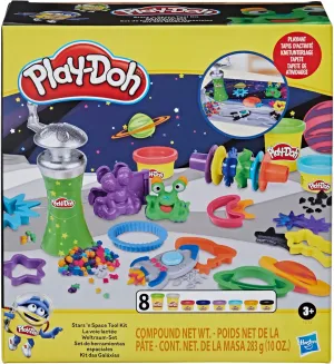 Play-Doh Stars 'n Space Tool Kit Outer Space Toy for Kids 3 Years and Up with Playmat and 8 Non-Toxic Modeling Compound Colors
