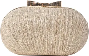 Pleated Evening Bag for Women Sequin Clutch Bag Ladies Sparkly Handbag Bridal Wedding Purse Glitter Shoulder Bag