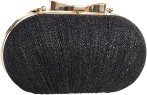Pleated Evening Bag for Women Sequin Clutch Bag Ladies Sparkly Handbag Bridal Wedding Purse Glitter Shoulder Bag