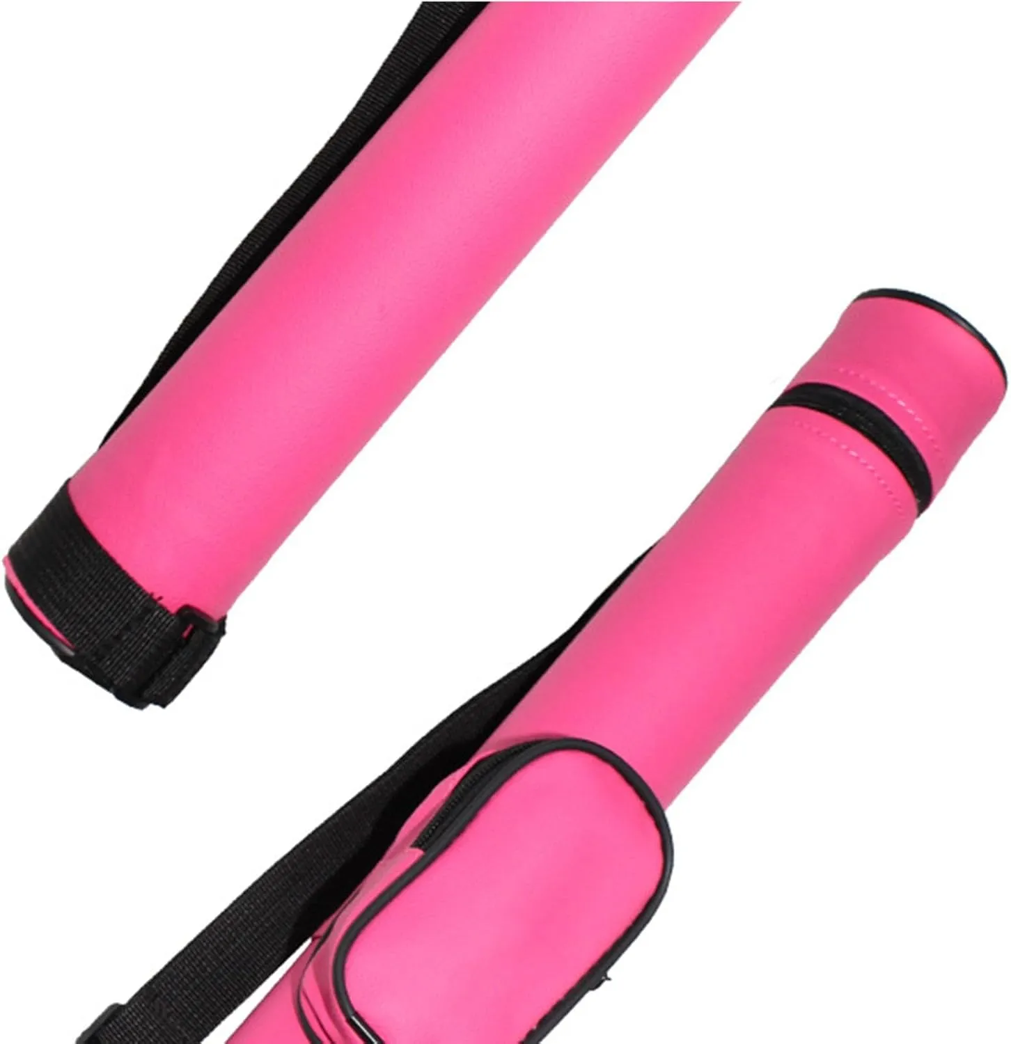 Pool Cue Case with Shoulder Strap – Heavy Duty Waterproof Nylon, Padded Compartments, Front Accessory Pockets – Billiard Stick Bag for Men/Women, Pro/Amateur Players