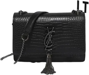 Populus forest leather high -level sensory bag, shoulder chain streaming small square bag, wild cross -body women's bag
